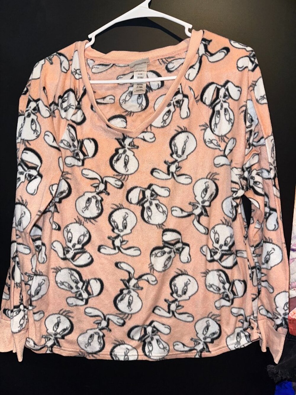 Size Medium Tweety PJ Long sleeve Top